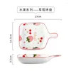 Set di stoviglie Cartone animato coreano Frutta Teglia da forno in ceramica Forno a microonde per uso domestico Piatto Formaggio quadrato Riso al forno Utensili da cucina