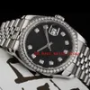 Relógio Asia 2813 Sport 116244 Relógio masculino 31mm Anel de 36mm com diamante automático Relógio mecânico Black Memorial Print 207e