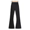 Women s Two Piece Pants Fall outfit skinny yoga pants flare leggings korean style streetwear casual leg black 230715
