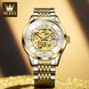 High-quality automatic mechanical Designer watches steel large dial 40mm luminous men watch solid buckle gold watch men and women Hollow out watches with box 9920