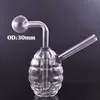 Conception Unique Antichar Grenade Brûleur À Huile Bong Épais Dab Rig Fumer Tuyau D'eau Cendrier Attrape-Cendres Narguilé Heady Mi Avec Tuyau De Brûleur À Huile De Grande Taille