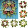 Decorative Flowers Hydrangea Wreaths Decor Front Door Window Home Flower Valentines Day Wreath Decorations