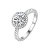 밴드 고리 Moissanite 반지 1ct D VVS Moissanite Diamonds S925 힙합 링 스털링 실버 약혼 결혼 반지