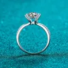 Band Rings luxury jewelry 2023 moissanite S925 sterling silver ring 14k female simulation full diamond ring