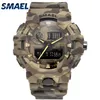 Nouveau Camouflage Militaire Montre SMAEL Marque Sport Montres LED Horloge À Quartz Hommes Sport Montre-Bracelet 8001 Hommes Armée Montre Étanche LY19300C