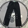 Strapazierfähige, gutaussehende, trendige Herren-Oberbekleidung, beliebte Jeans mit Reißverschluss und elastischem Kordelzug in der Taille, vielseitiges Schwarz