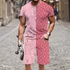 Survêtements pour hommes Tops Motif abstrait Survêtement Sportswear Printemps Automne Hip-hop Casual 2023 Outfit O Neck Summer Man Sets 2-piece Set