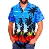 T-shirts pour hommes Summer Fashion 3d Shirts Oversized Beach men s Shirt Short Sleeve Coconut Tree Print Hawaiian tops Vêtements Camiseta 230715