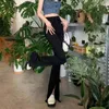 Jeans femme Y2K femmes mode coréenne Vintage noir Denim pantalon femme Flare taille haute Streetwear Goth pantalon Sexy vêtements minces