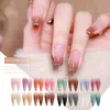 Nail Glitter 16 Colourt Tradient Solid Powder Dust Gument Gul Polish Flatses Diy Manicure Decoration Tips 230715