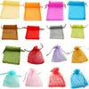 600 Pcs Organza Gift Bag Wedding Favor Christmas Party 7X9 cm Bags Mix Color or Choose Color224i