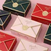 Simple Creative Gift Box Packaging Envelope Shape Wedding Gift Candy Box Favors Birthday Party Christmas Jelwery Decoration Y11213402