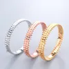 Nouveau large 18K or Gear argent bracelet bracelets pour femmes ensemble bague hommes luxe tennis mode unisexe bijoux designer femmes bijoux cadeaux de fête accessoires de mariage