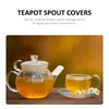 Dinnerware Sets 3 Pcs White Teapot Silicone Sleeves Protective Spout Supplies Drop-proof Covers Drink Tub Kettle Accessories