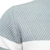 Men's Sweaters Autumn And Winter Mens Casual Stripe Sweater Pullover Color Matching Soft Breathable Men Long Sleeve Sports Knit