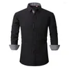 Men's Dress Shirts 2023 Advanced Fashion Shirt Non Iron Business Long Sleeve Wear