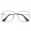 サングラスフレームKatkani Men and Women's Fashion Retro Big Frame Glasses超軽量装飾光学処方箋01-17918