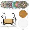 Diamantmålning 6 8st DIY Mandala Round Coaster Drink Cup Pad Table Placemat Cushion Isolation Handmade Art Home Decor 230715