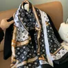 2024 Fashion Designer Square de Silk Sales de luxe féminine Four Seasons Scarf Imprimer la marque L Silk foulards