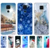 Per Xiaomi Redmi Note 9 Custodia Soft Back Pro Cover in silicone 9S 6.67" Marble Snow Flake Winter Christmas