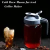 County Line Kitchen - Cold Brew Mason Jar Iced Coffee Maker, Duurzaam Glas, Heavy Duty RVS Filter, Flip Cap Deksel - 32 Oz, Met Handvat