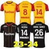 مشجعون نسخة Maillot RC 23 24 كرة قدم قمصان المنزل الصفراء Saint-Barbe خاصة Kakuta Openda Ganago Sotoca Fofana Sirt 2023 Lens Maillots de Foot