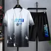 Męskie dresy letnie garnitur 2 sztuki Sportswear Shorts Shorts Street Street Clothing 3D Printed Fashion Tshirt Reg 230715