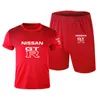 Agasalhos masculinos Fitness jogging Conjunto de camisetas masculinas GTR com estampa de carro Fashion Gradient T-shirt shorts de alta qualidade 100 algodão 230715