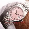 EW Factory 36 мм розовый бриллиантный циферблат Mens Automatic Cal.3235 Watch Men Rose Gold Steel Jubilee Bracelet Eta Дата 126233 Флейта Пезель механические часы