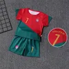 Fato de futebol infantil, fantasia de desempenho esportivo uniformes infantis da copa do mundo argentina portugal