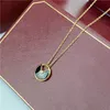 Classic titanium steel love Pendant amulet Necklaces shell Screw pattern Circular pancake women luxurious designer gift letter C home gold non fading jewelry