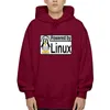 Men's Hoodies Powered By Linux Os Logo Outerwear Hoodie