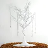 30 manzanita árbol artificial blanco centro de mesa fiesta camino plomo mesa superior boda decoración 20 cadenas de cristal 274e