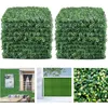 Decorative Flowers & Wreaths 12Pcs 25x25cm Artificial Plant Wall Panel Boxwood Grass Backdrop Panels Home Garden Backyard Fence Gr2032