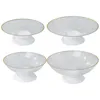 Plates Decorative Pedestal Bowl Dessert Display Stand Dish Holder For Countertop Kitchen Farmhouse Table Centerpiece Coffee