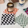 Mats Pads Cup Coaster Placemats for Cups Checkerboard Dinner Mat Nordic Home P Ography Props and Mug 230715