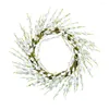 Dekorativa blommor Berry Ring Wreath Winter Wall Decor Artificial Twig påsk hela säsongen för festival utsökt blommig