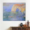 Claude Monet Canvas Art Manneport Reflections of Water Handgjorda oljemålning Impressionist Artwork Home Decor Modern