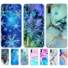 Dla Huawei Nova 4 4e Case Silicon Soft TPU tylna okładka telefoniczna na Nova4 Nova4e Coque Worka zderzaka Marble Snow Snow Flake Zimowe Boże Narodzenie