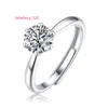 Band Rings Classic Design Wholesale Jewelry 1ct 2ct 3ct Moissanite Ring 925 Sterling Silver Solitaire Engagement Wedding Ring