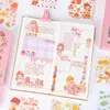 Klejenie naklejki Pan Paper 100pcs/Box Cartoon Postacie urocze naklejki dla dzieci Kawaii Koreańskie artykuły papiernicze Waterproofowe naklejki