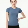 AL-012 Summer designer T-shirt sports top women's running T-shirt slim fitness clothes tight round neck training yoga short-sleeved