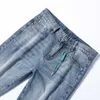 Jeans pour hommes Designer Jeans d'été pour hommes Printemps Casual Pantalon en coton taille moyenne légèrement élastique Vêtements haut de gamme pour jeunes