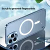 Magsafe High-End Luxe Titanium Legering Frame Knop Lock Voor Iphone 15 14 11 12 Pro Max Iphone14 13 mini Telefoon Case Bescherming Cover