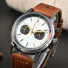 Nouveaux hommes montres-bracelets pour hommes 2023 tous les cadrans de travail montre à Quartz de haute qualité haut de gamme marque de luxe chronographe horloge en caoutchouc