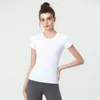 AL-012 Summer designer T-shirt sports top women's running T-shirt slim fitness clothes tight round neck training yoga short-sleeved