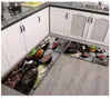 Ny anti -trötthet Kök matta set 2 -stycken icke -slip kök golvmatta dämpad komfort stående vattentät fläckmatta
