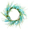 Dekorativa blommor Berry Ring Wreath Winter Wall Decor Artificial Twig påsk hela säsongen för festival utsökt blommig