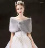 Women's Fur 2023 Shawl Autumn Winter Wedding White Grass Coat