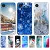 Per Samsung Galaxy A03 Core Case SM-A032F Cover posteriore per telefono 2021 A032F Marble Snow Flake Winter Christmas